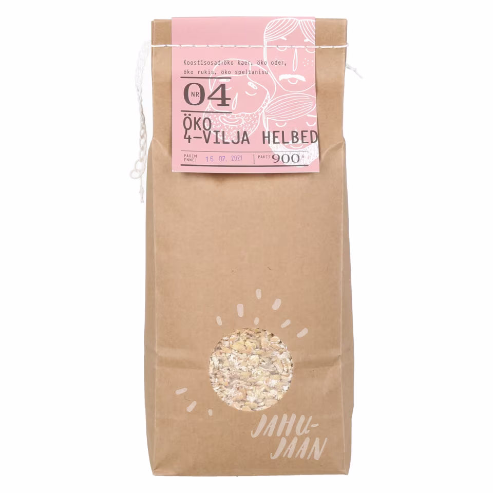 Öko 4-vilja helbed Jahu-Jaan 900g