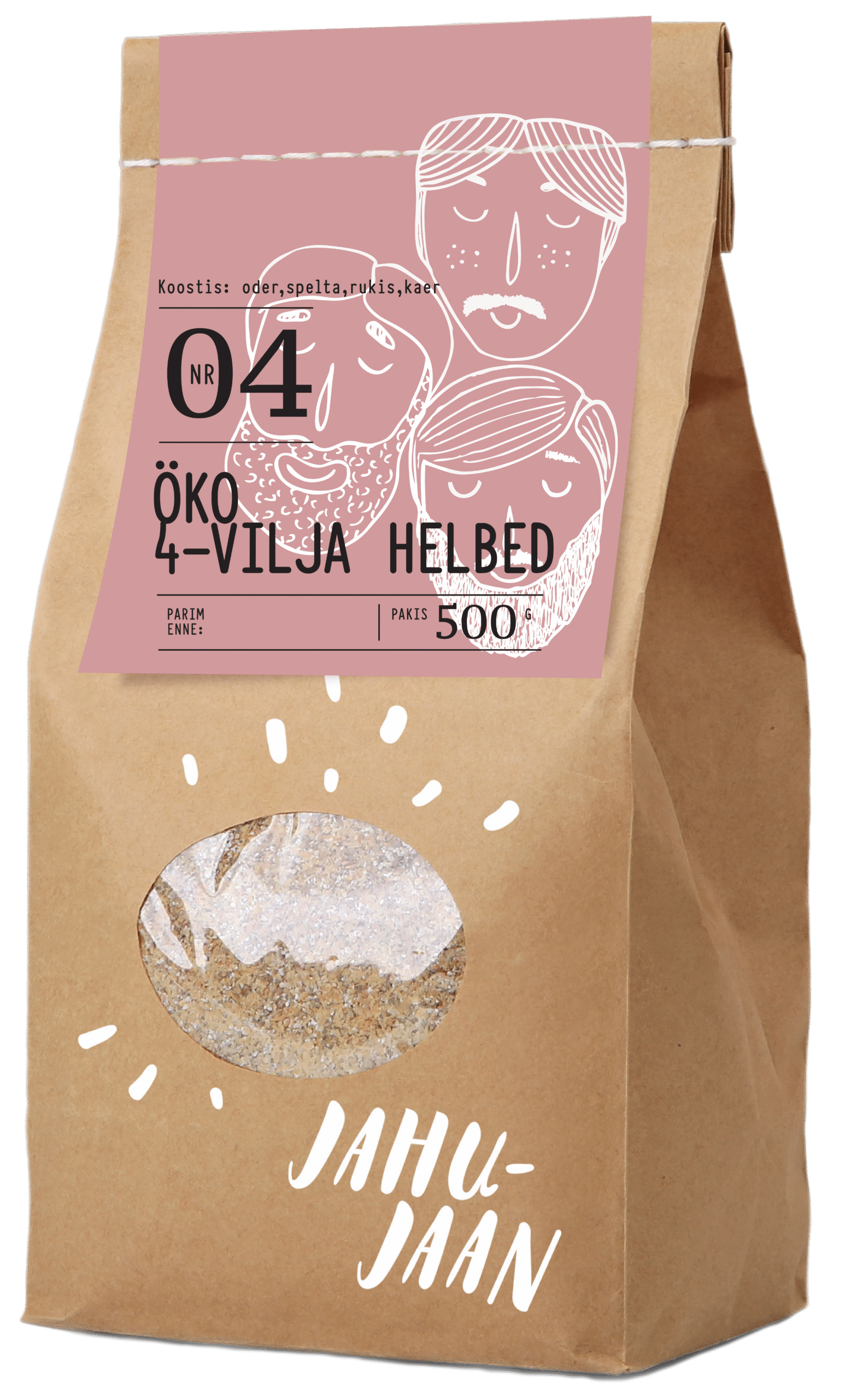 Öko 4-vilja helbed Jahu-Jaan 500g