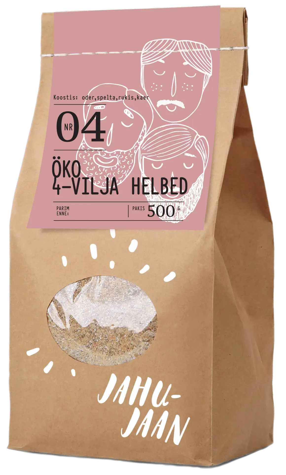 Öko 4-vilja helbed Jahu-Jaan 500g