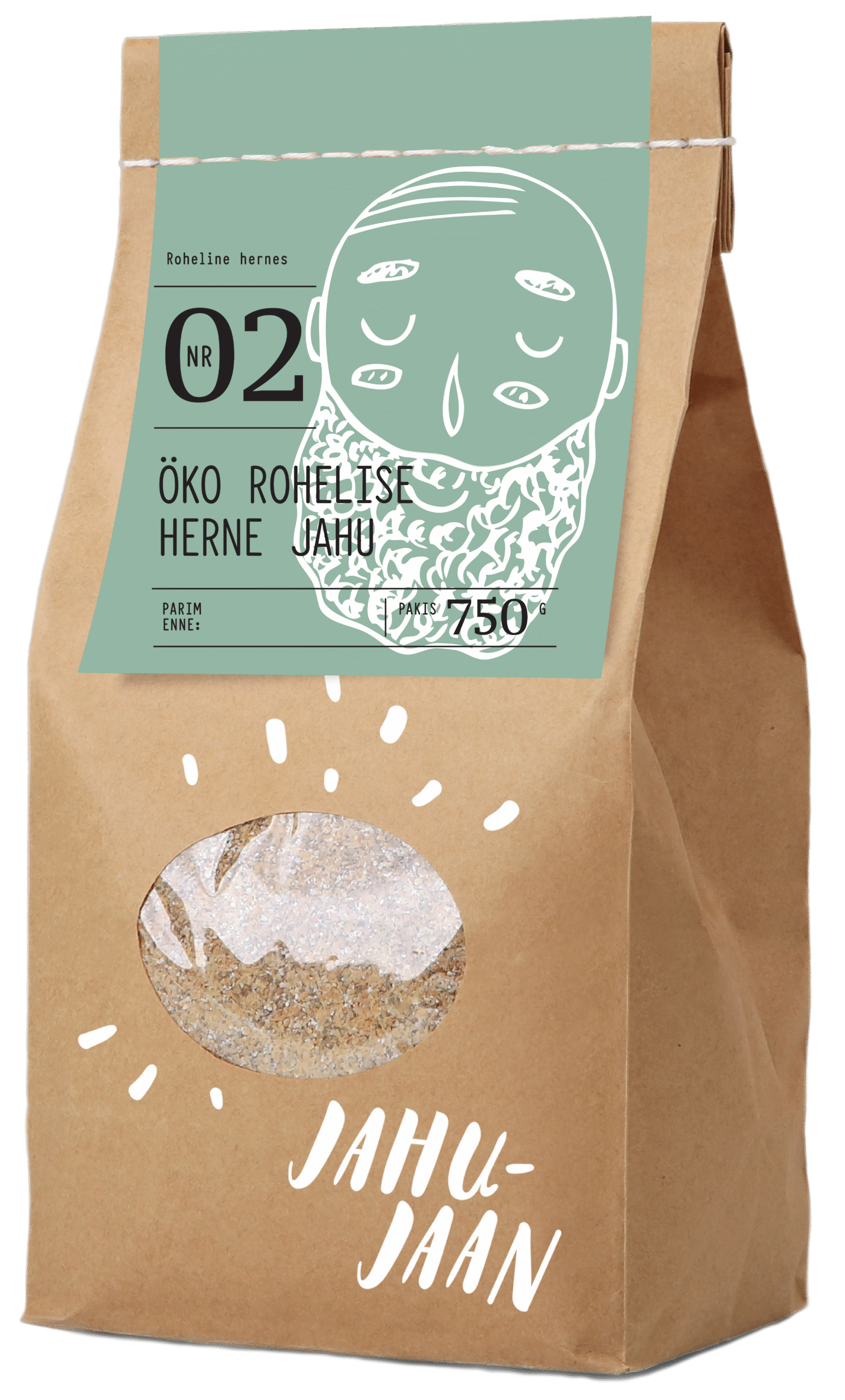 Öko rohelise herne jahu, Jahu-Jaan
