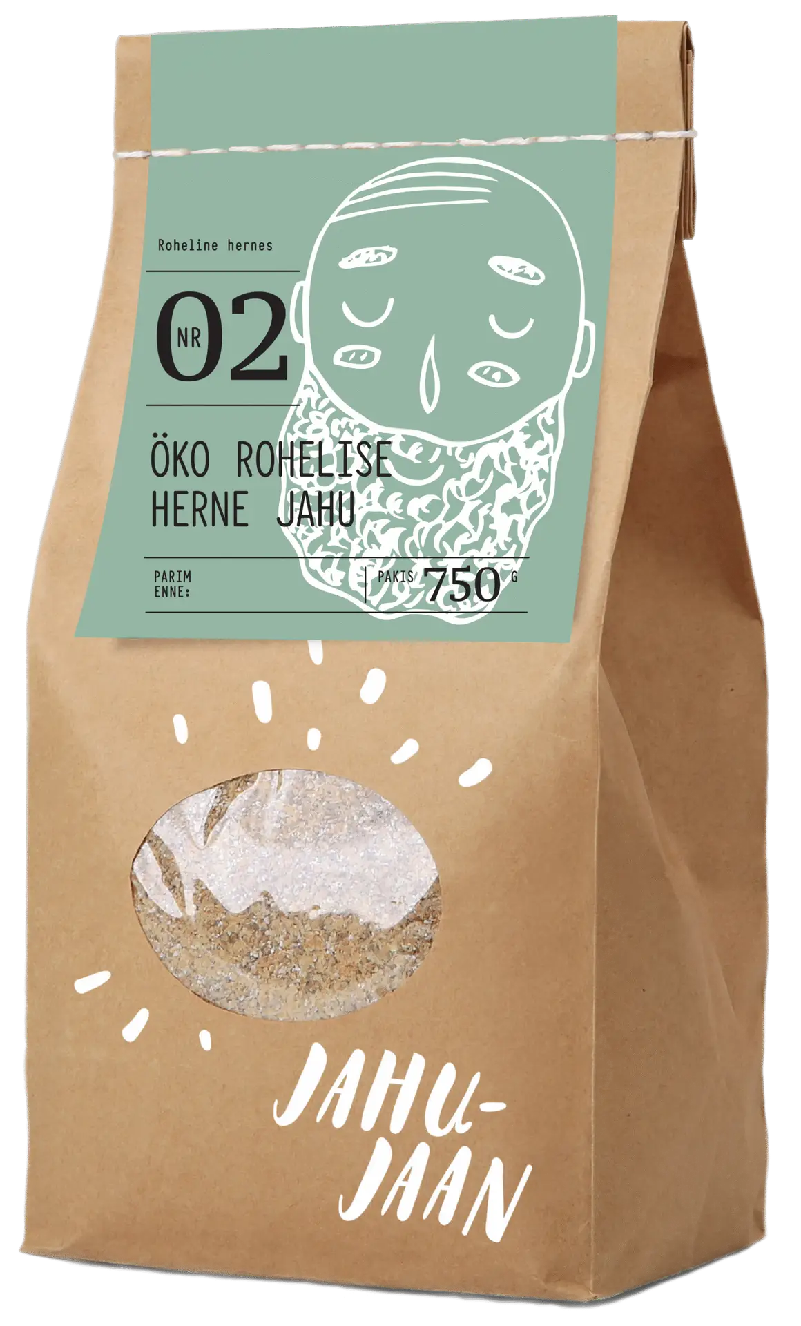 Öko rohelise herne jahu, Jahu-Jaan